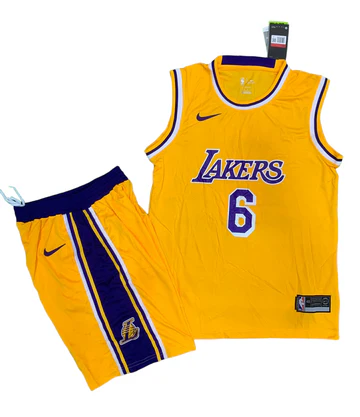 La Lakers Yellow Set - James 6 (Jersey + Shorts)  